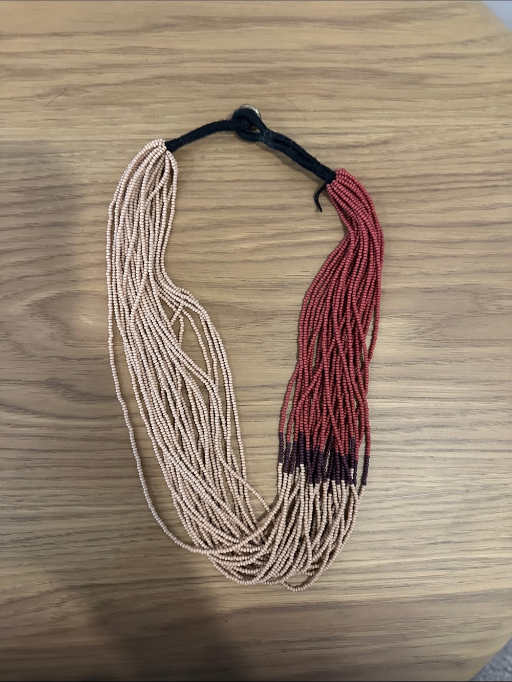 Ink and Alloy Beaded Necklace